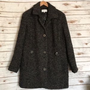 Calvin Klein • Gray black tweed style coat 2X